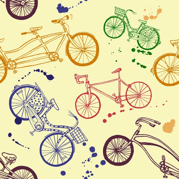 Bisiklet el çizilmiş desen