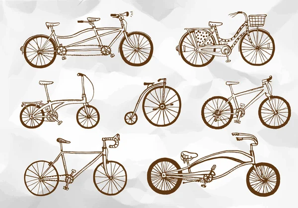 Bicicleta tipos conjunto — Vector de stock