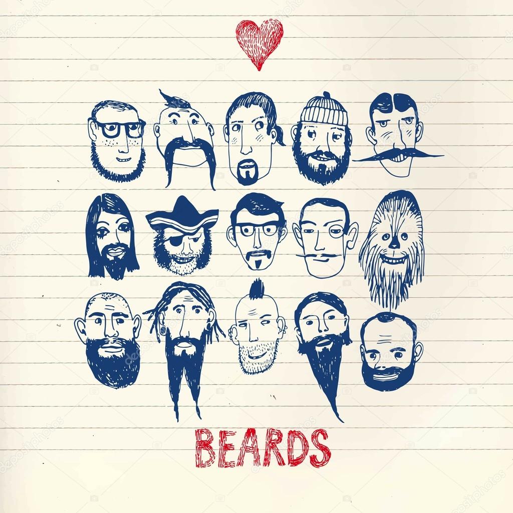 Funny people with beards