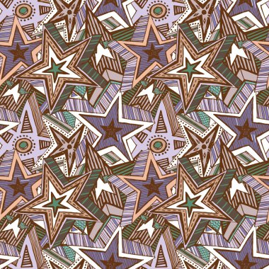 Elle çizilmiş yıldız desen