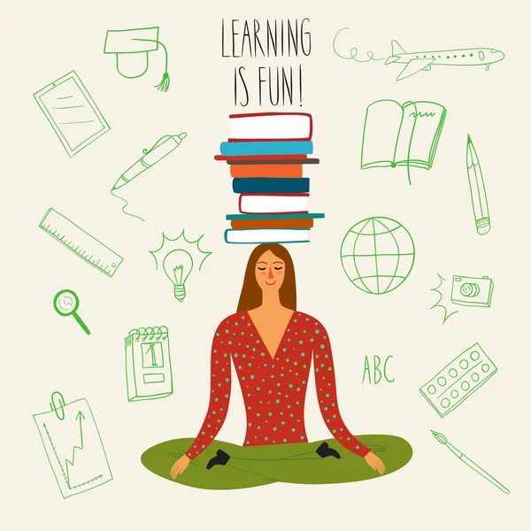 kitapların başında olan kadın