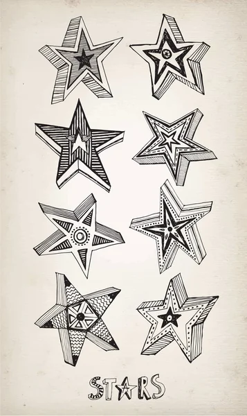 Doodle stars — Stock Vector