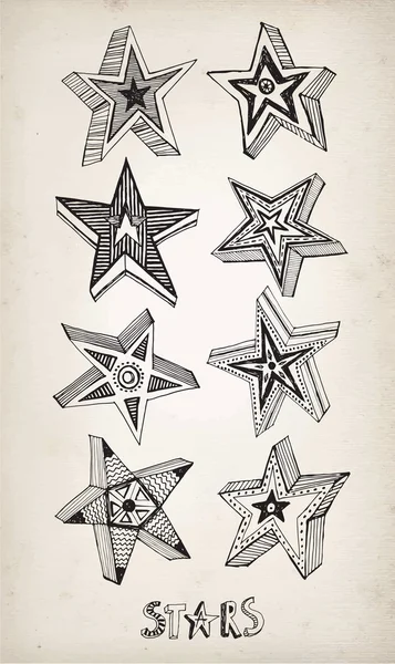 Doodle-Stars — Stockvektor