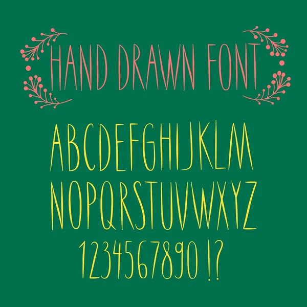 Hand drawn vector font — Stock Vector