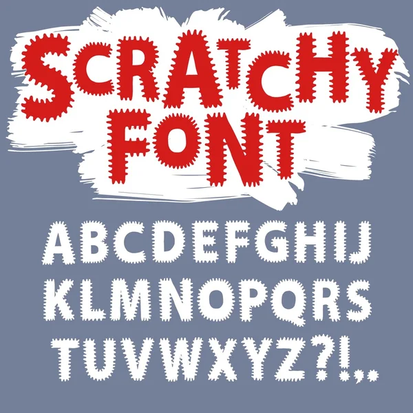 Fonte Scratchy funny — Image vectorielle