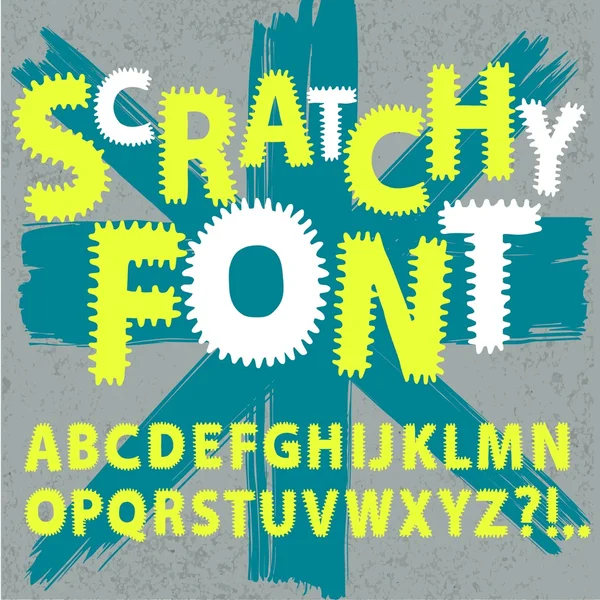 Fonte Scratchy funny — Image vectorielle