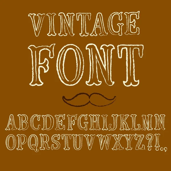 Vintage hand schriftelijke vector lettertype — Stockvector