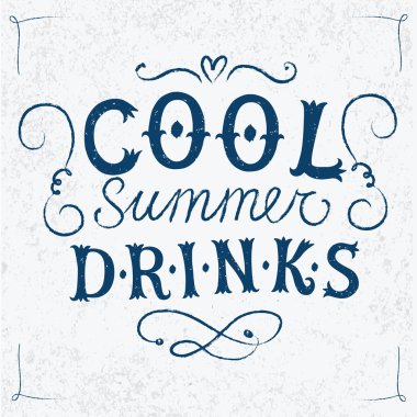 Soğuk içecekler hat dokulu arka plan üzerinde