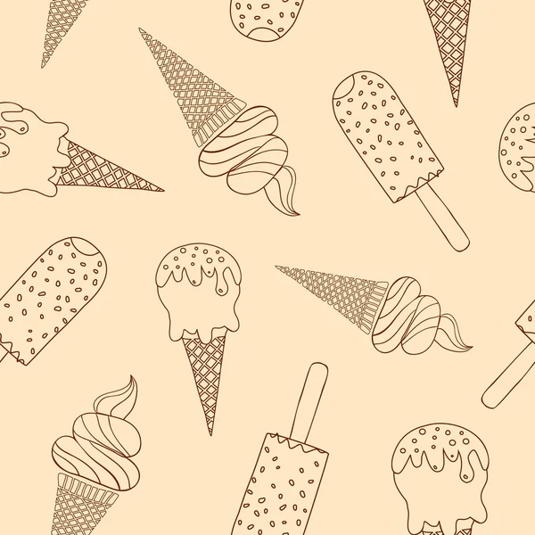Ручной рисунок мороженого . — стоковый вектор