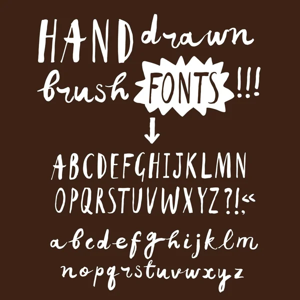 Βούρτσα χέρι που διάνυσμα γραμματοσειρά — Διανυσματικό Αρχείο