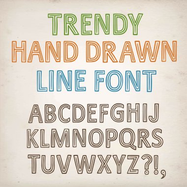 Line vector font