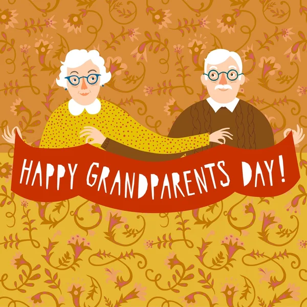 Affiche heureux grand-parents jour — Image vectorielle