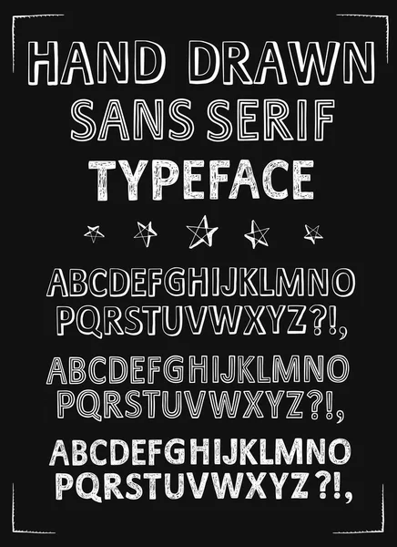 Hand drawn vector fonts set — Stock Vector