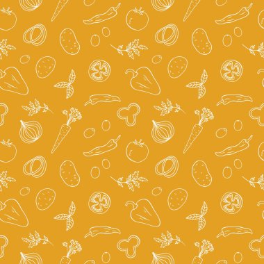 Doodle yemek sorunsuz arka plan