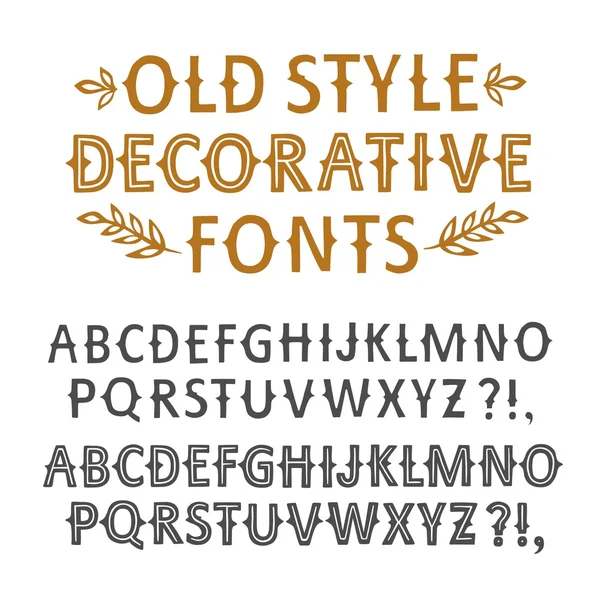 Vintage hand written vector fonts set — Stock Vector