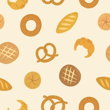 Çizgi film ekmek sorunsuz arka plan el çekilmiş 