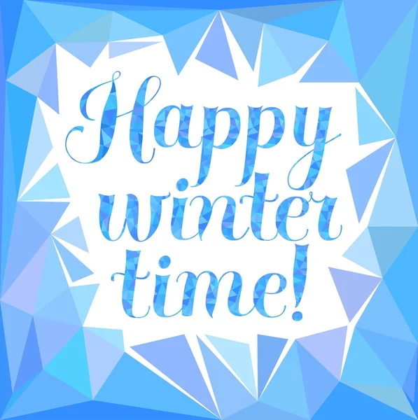 Happy winter time title — Stock Vector