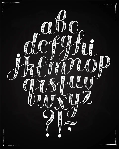 Kalligrafie sier vector lettertype — Stockvector