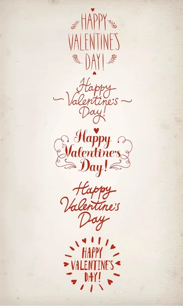 HappyValentine's Day title set — Wektor stockowy