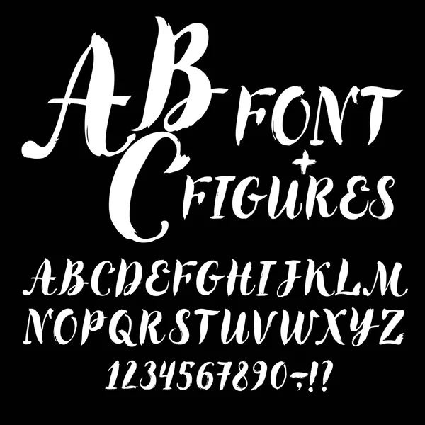 Calligraphy vector font and figures — Διανυσματικό Αρχείο