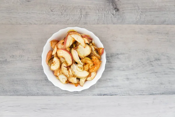 Dried Apples Dried Fruits Plate — Stock Photo, Image