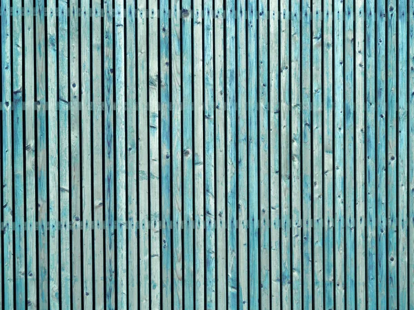Blau Lackierter Holzzaun Für Hintergrund — Stockfoto