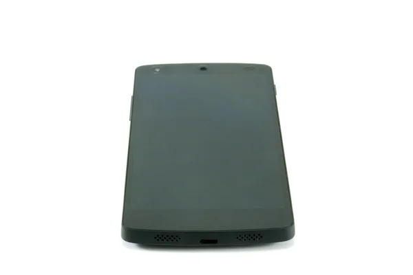 Black modern smart phones on white background — Stock Photo, Image