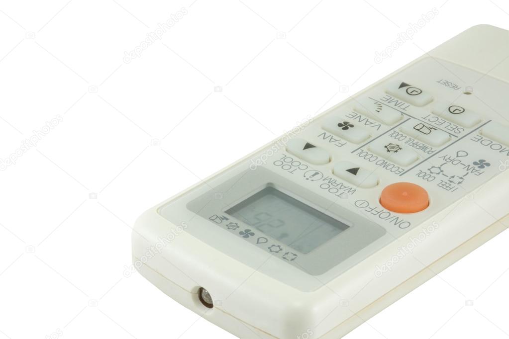 Air conditioner remote control. with white background