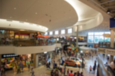 Soyut bulanık büyük modern alışveriş merkezi