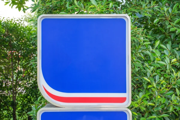 Blue Blank billboards in public park — Stock Photo, Image