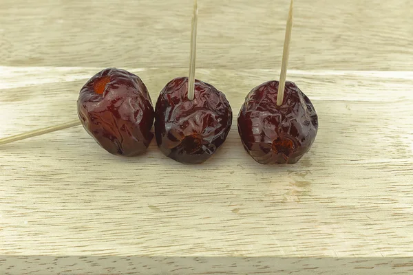 Chinese jujube with boiled syrup until dry — Stock Photo, Image