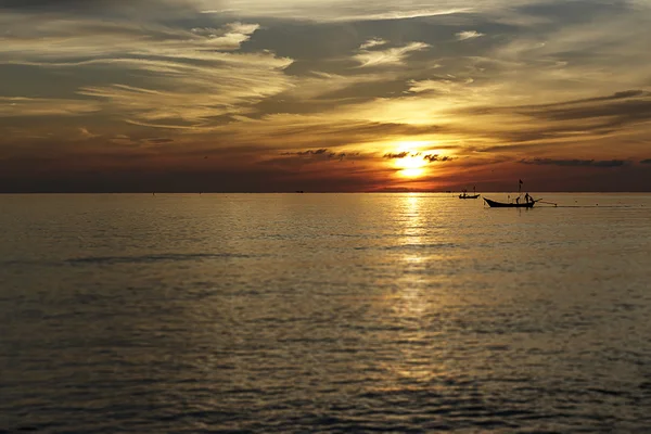 Salida y puesta del sol Pescadores de estilo de vida — Foto de Stock