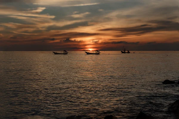 Lever et coucher du soleil Lifestyle pêcheurs — Photo