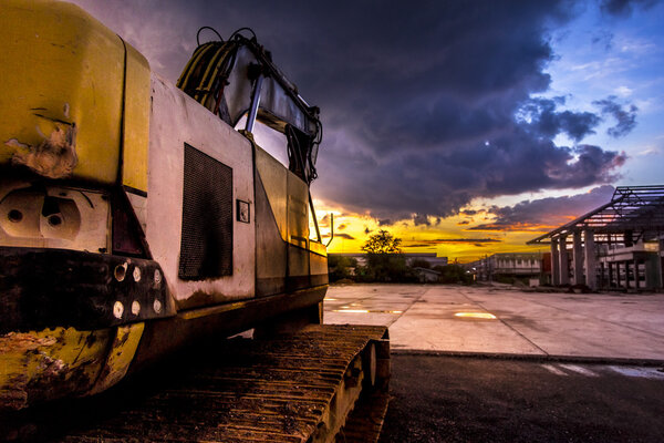 Rain and sunset, golden light shines through things.