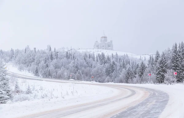 Μονή Belogorsk Καλύπτονται Παγετό Belogorye Perm Territory — Φωτογραφία Αρχείου