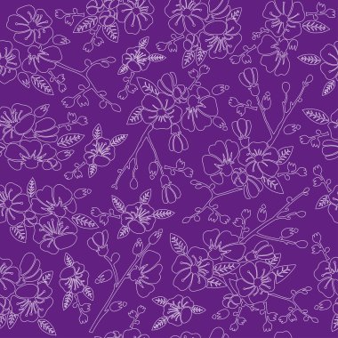 çiçek, sakura, Bahar, vektör, arka plan, çiçek,