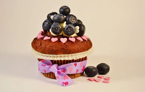 Cupcake Aftelkalender voor Valentijnsdag — Stockfoto