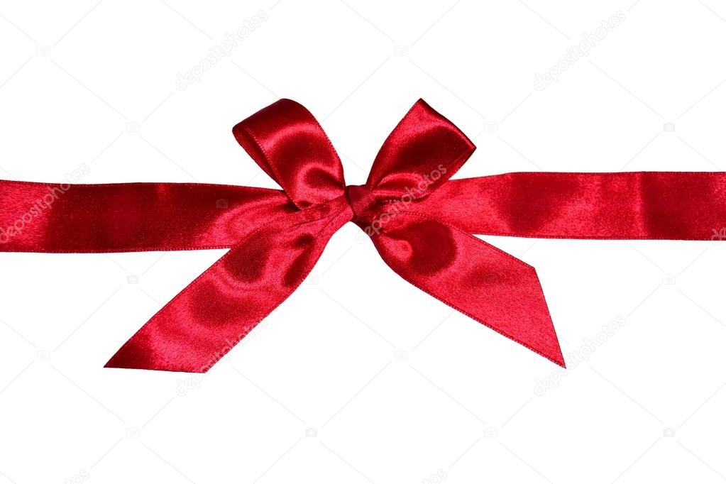 red ribbon decoration for gift– 图库图片