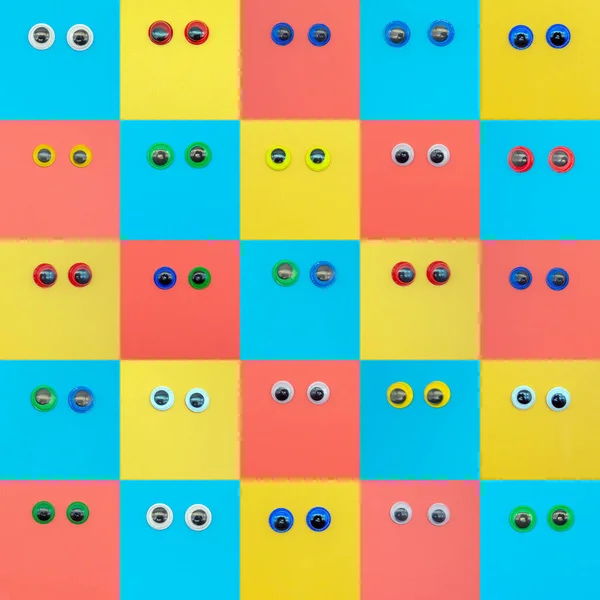 Various Eyes Different Colors Different Colored Background — Stock Photo, Image