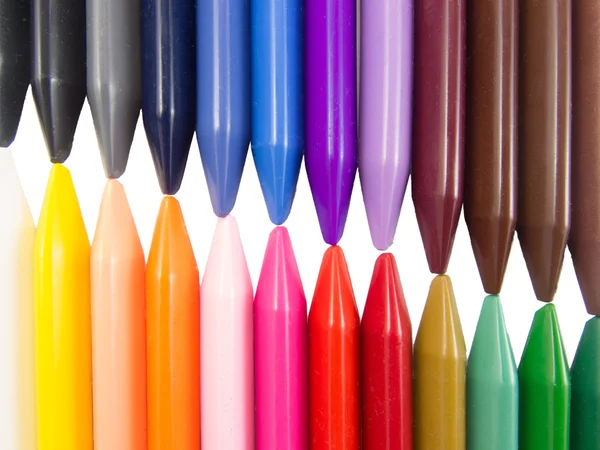 Crayón a todo color diagonal izquierda derecha — Foto de Stock