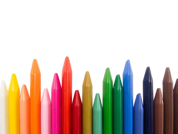 Full color crayon irregular tips — Stock Photo, Image