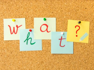 Cork board ne ile yazılı sonrası tutturulmuş