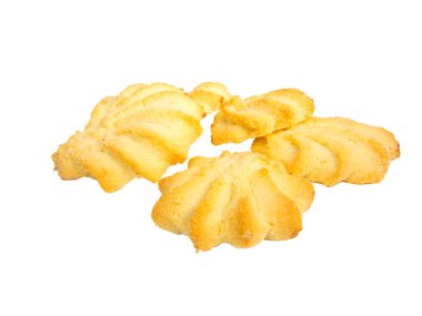 beyaz zemin üzerine izole karışık çerez