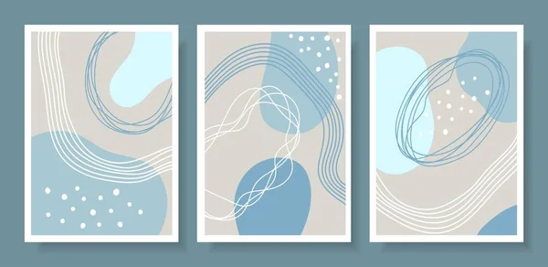 Plantilla Invierno Abstracta Fondos Nieve Para Post Historias Banners Redes — Vector de stock