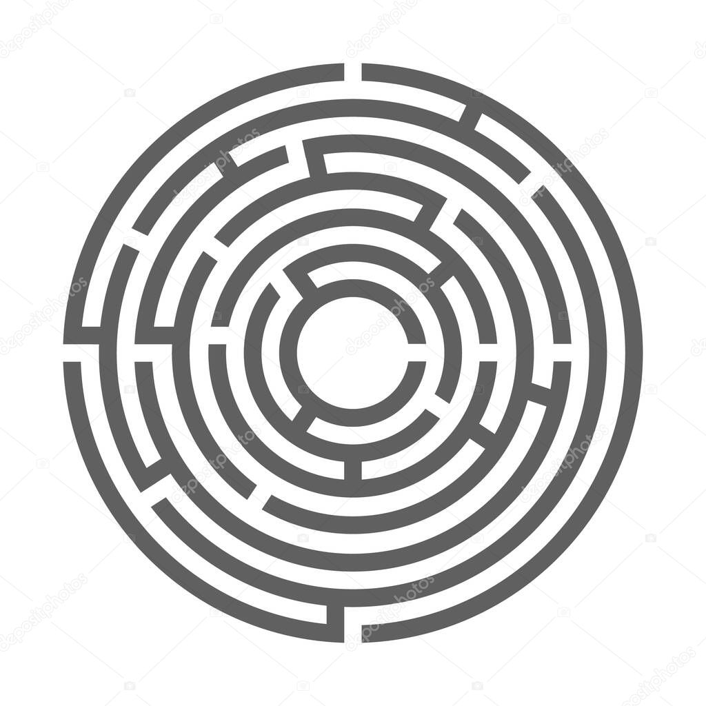 Abstract graphic logo smart games, icon silhouette puzzle, sign maze. Design template adults and childrens play smart games.Team Building sign,symbol unity, education, development.Vector illustration.