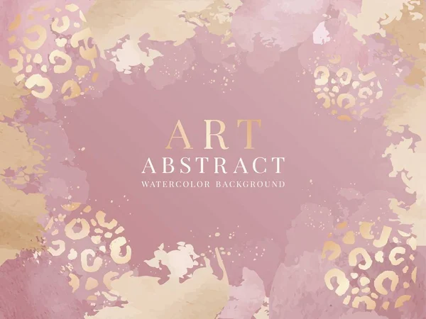 Abstract Minimalistisch Kunstwerk Aquarelachtergrond Met Vectorillustratie Handgetekende Vormen Cirkels Hedendaagse — Stockvector