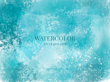 Soyut sanat mavisi gökyüzü vektör illüstrasyonu suluboya arkaplan çerçeve için metin ve sıçrama, çizgiler ve boya lekeleri. Sancak için iş tasarım şablonu, satış tanıtımı, sosyal medya yayını