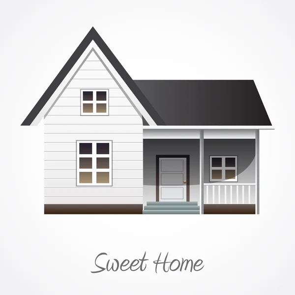 Illustration vectorielle de l'icône détaillée de la maison isolée sur fond blanc — Image vectorielle
