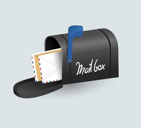 Vector mail box with letters — Stock Vector