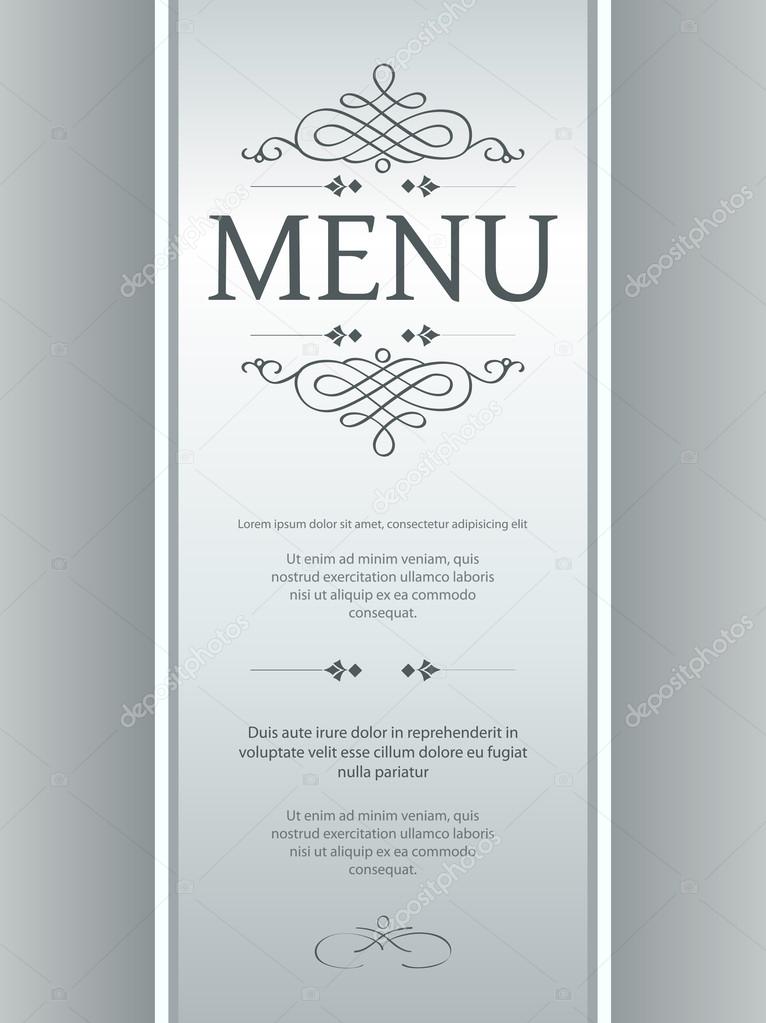 Vector template of Restaurant menu